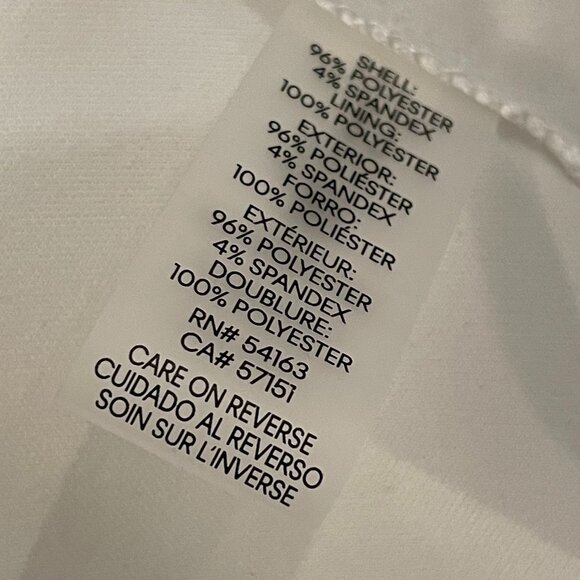 NWT Calvin Klein Crew Neck Scuba Fit&Flare White Sleeveless Dr… - Picture 12 of 13